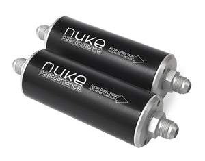 Nuke Performance 10 micron fuel filter AN8 Fittings