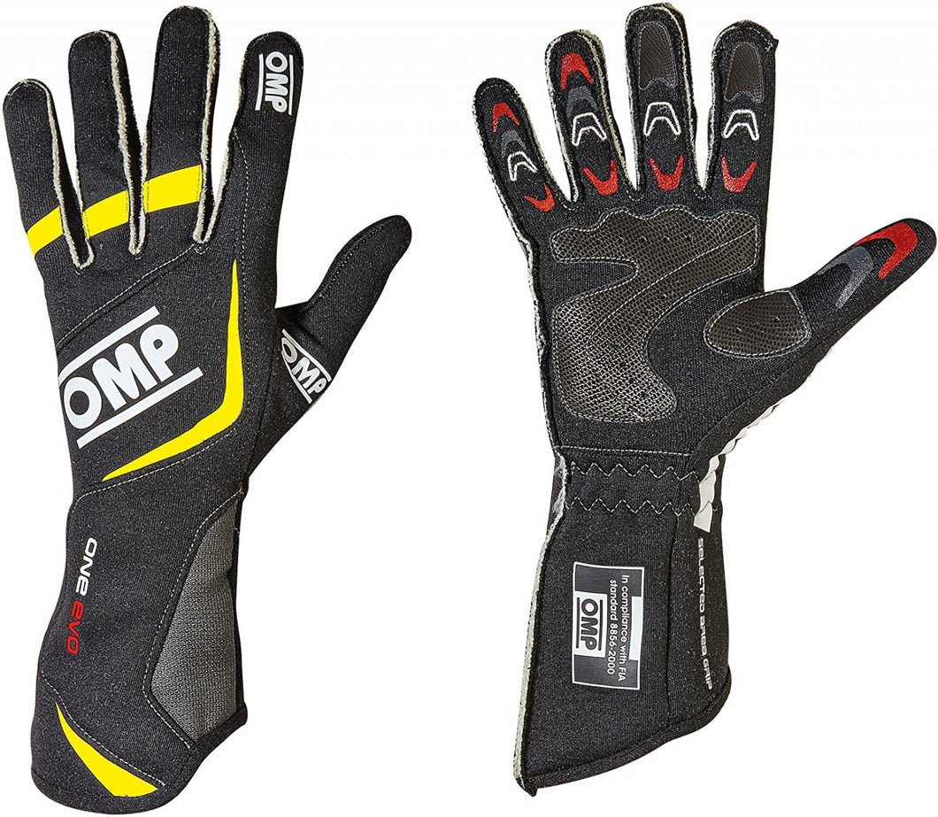 OMP One Evo Gloves Yellow Small