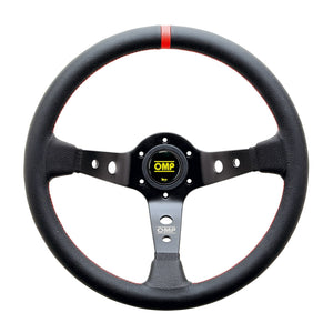 OMP Corsica Liscio Black/Red Steering Wheel