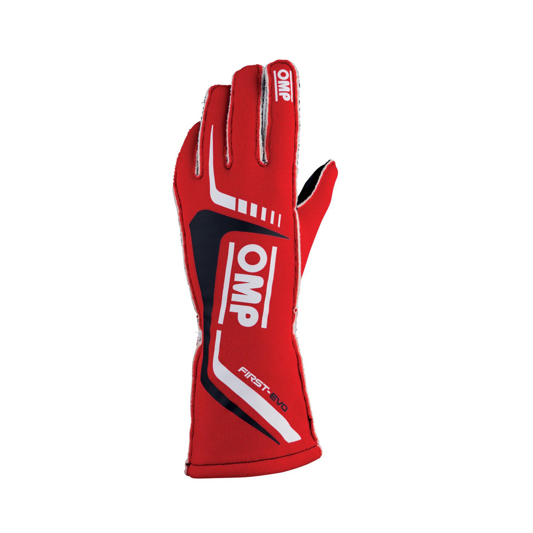 OMP First Evo Gloves Red Small